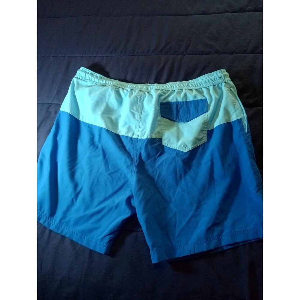 Berkley Jensen Men's Size XXL Blue Cotton‎ lined Swim Trunks Beach Pool